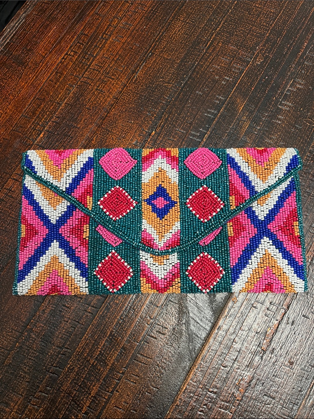 NWT Roberta Roller Rabbit Beaded Clutch Purse